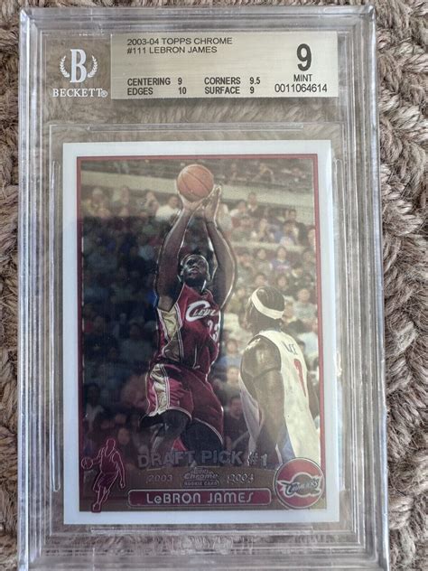 Topps Chrome Lebron James Rookie Rc Bgs Mint W Future