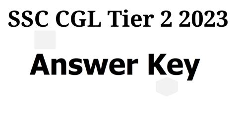 Ssc Cgl 2022 Tier 2 Answer Key Released Get Direct Link Here Ssc Nic