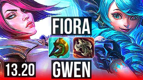 Fiora Vs Gwen Top 3 2m Mastery 7 Solo Kills 600 Games Kr