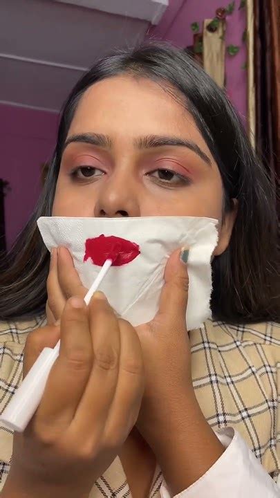 Most Viral Tissue Paper Lipstick Hack 💄😱😱 Shorts Viral Lipstick Hack Viralshort Youtube