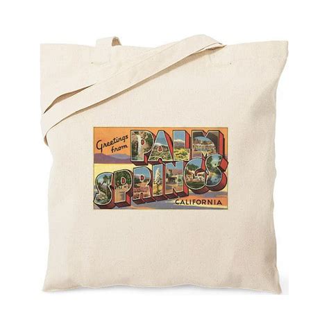 CafePress Greetings From Palm Springs Tote Bag Natural Canvas Tote