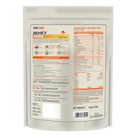 Buy Fuel One Whey Protein Max Pouch Pack Mango Kg With Creatine