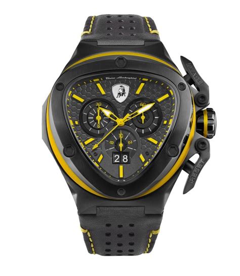 Tonino Lamborghini Men Spyder X Black Pvd Yellow T Xe No Reserve