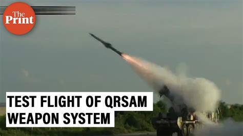 Drdo Successfully Completes 6 Flight Tests Of Qrsam Weapon System Off