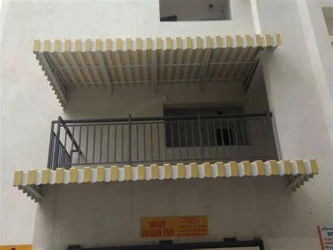 Pyramid White Balcony Aluminium Awning For Commercial At Rs 350 Sq Ft