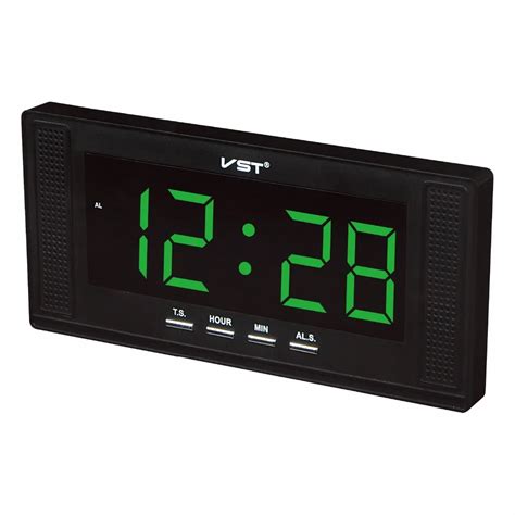 Big Screen Digital Led Alarm Clock With Eu Plug Big Numbers Display