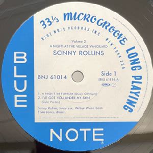 Sonny Rollins A Night At The Village Vanguard Vol Jazz Records Seeed