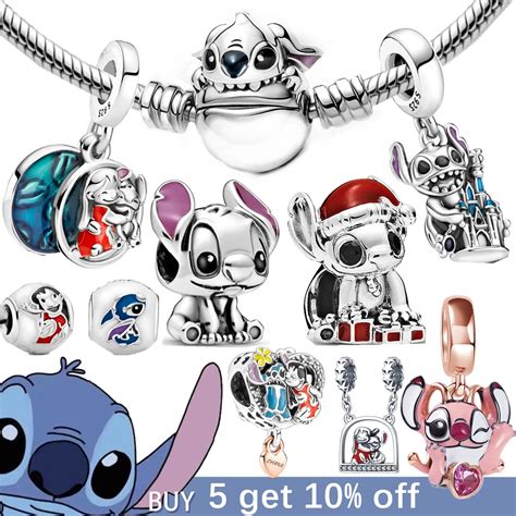 Sterling Silver Stitch Charm Charms Lilo Stitch Silver 925 Charm