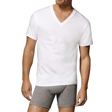 Hanes Mens Super Value Pack White V Neck Undershirts 10 Pack