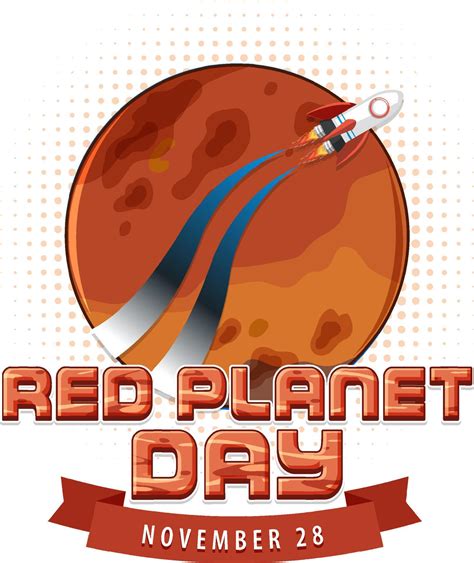 Red Planet Day Poster Template 13763447 Vector Art At Vecteezy