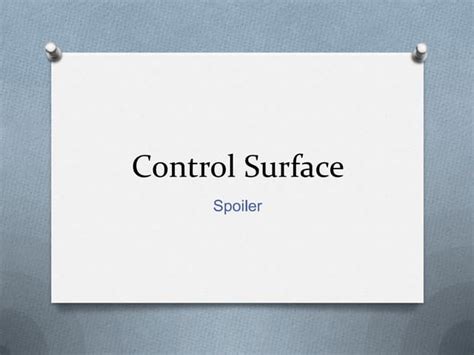 Control Surface Ppt