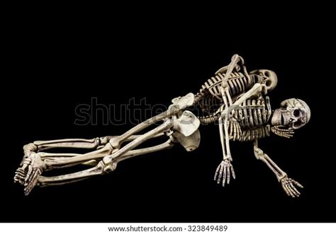 Halloween Sexskeletons Having Sex On Black Stock Photo 323849489