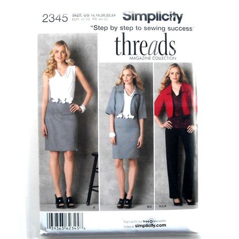 Simplicity Sewing Pattern Threads Misses Miss Petite