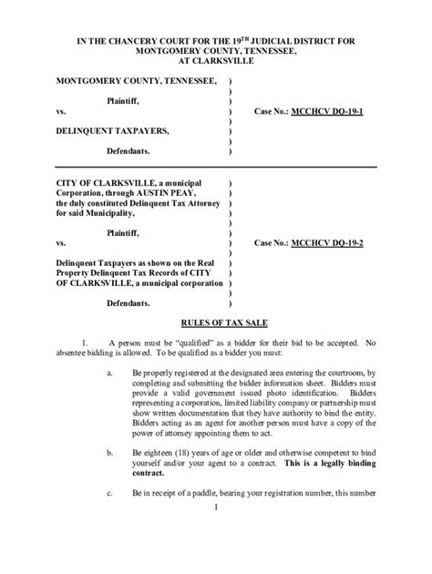 Fillable Online In The Chancery Court For The Th Montgomery