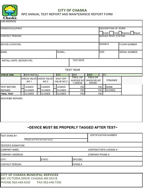 48 Editable Maintenance Report Forms Word Templatelab