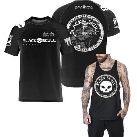 Kit 2 Blackskull Camiseta E Regata Camisa Dry Fit Bope Soldado Luta