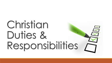 Christian Duties Responsibilities Youtube