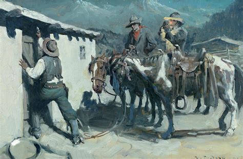 Midnight Posse Hungry Bandidos 1908 Painting By Harvey Dunn Fine