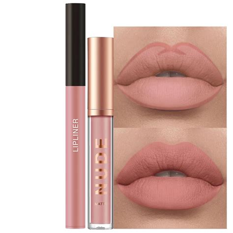 Amazon Rosarden Matte Nude Lipstick And Lip Liner Set Lip Liner