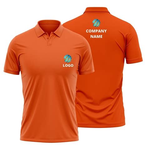 Orange Polo T Shirt- Men Women Unisex Company Uniform Polo Shirt with Custom Logo at Rs 280 ...