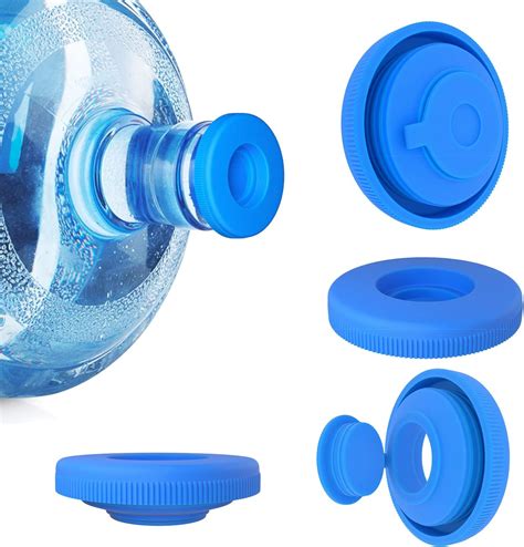 4 Pcs 5 Gallon Water Jug Caps Reusable 5 Gallon Water Bottle Caps Non Spill Silicone