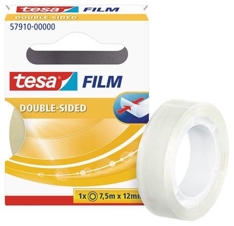 Officeday Double Sided Adhesive Tape TESA FILM Transparent 12mm X 7 5m