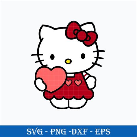 Hello Kitty Valentine SVG, Hello Kitty SVG, Valentine Day SV - Inspire Uplift in 2023 | Hello ...