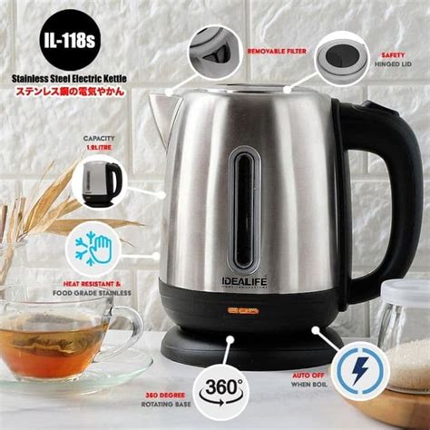 Jual Sale Idealife Stainless Electric Kettle Teko Listrik Litre