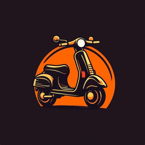 Ilustración del logotipo del scooter Diseño de imágenes vectoriales