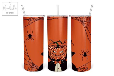 Halloween 20 Oz Skinny Tumbler Wrap Graphic By Sweetie Citrus Co · Creative Fabrica