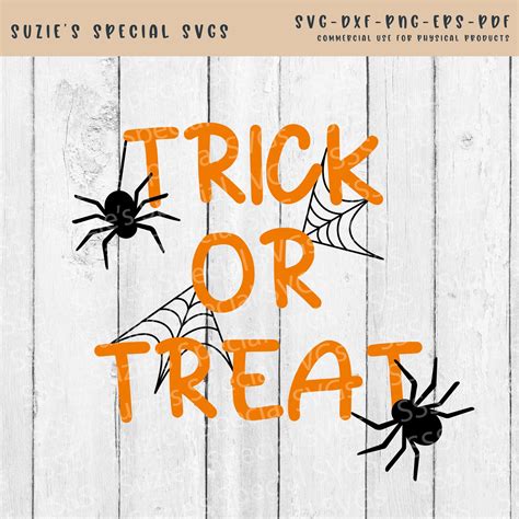 Truco o trato SVG Arañas y telaraña SVG Camisa de Halloween SVG Etsy