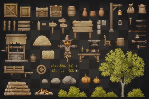 Pixel Art Platformer Village Props 2d 环境 Unity Asset Store