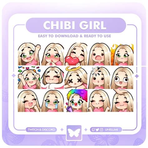 Blonde Hair Green Eyes Twitch Emotes Etsy