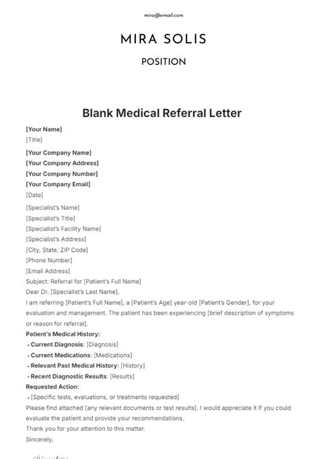 Free Blank Medical Referral Letter Template Edit Online And Download