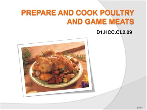 Ppt Prepare And Cook Poultry And Game Meats Powerpoint Presentation