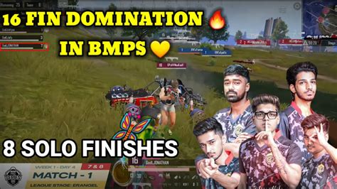 Jonny 8 Solo Finishes 🥶 Team Godlike 16 Finishes Domination In Bmps 🔥