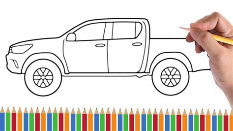 How To Draw A Toyota Hilux Easy Drawing Step By Step Youtube