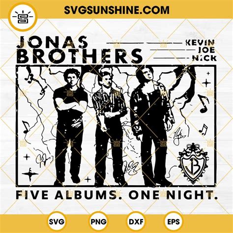 2 99jonas Brothers Svg Five Albums One Night Svg Jonas Brothers World