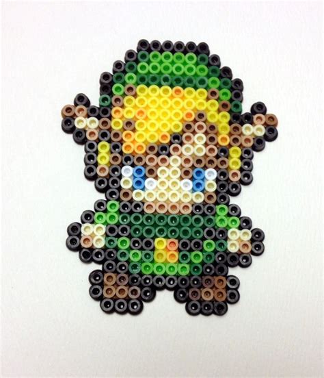 8 Bit Link Melty Bead Designs Perler Bead Patterns Fridge Magnets