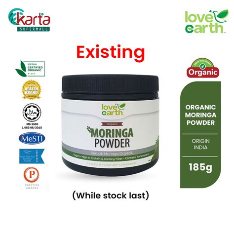 Love Earth Organic Moringa Powder 185g Shopee Malaysia