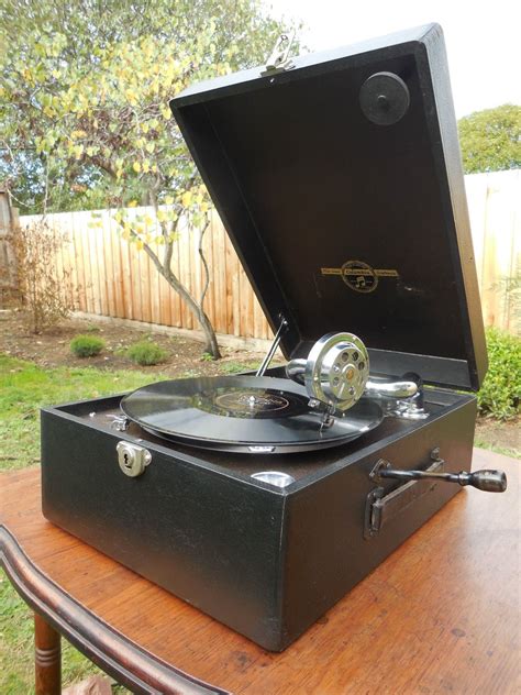 1 Of 12 Vintage HMV Columbia Gramophone Phonograph Portable Model