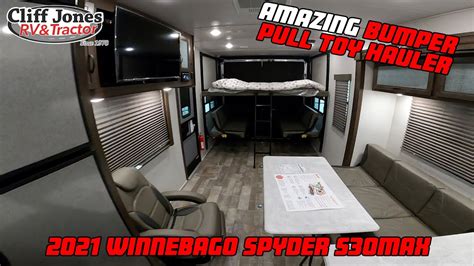 2021 Winnebago Spyder S30max Toy Hauler Travel Trailer Youtube