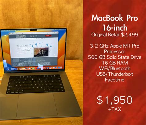 MacBook Pro 16 Inch 1 950 Boulder Mac Repair