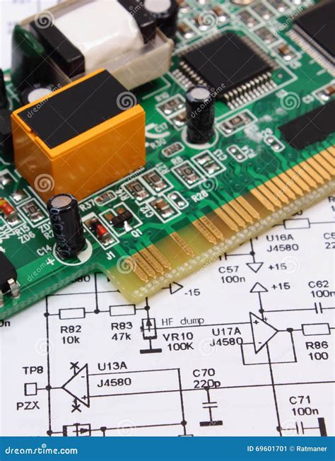 Placa De Circuito Impresso Que Encontra Se No Diagrama Da Eletr Nica