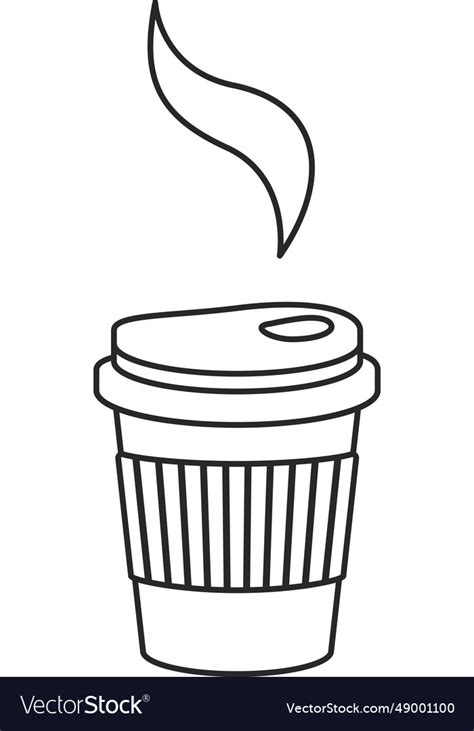 Hot Tea Paper Cup Doodle Royalty Free Vector Image