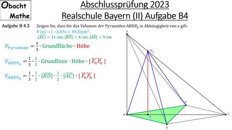 Abschlusspr Fung Mathe Realschule Bayern Gruppe Aufgabe B