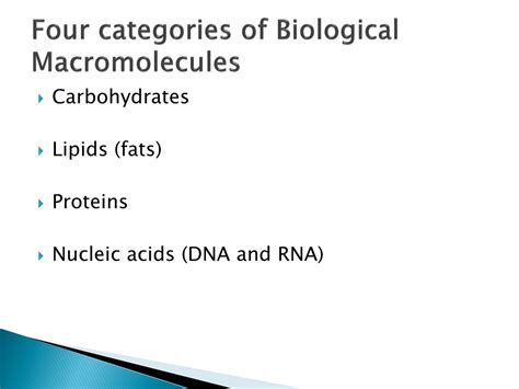 Ppt Understanding Biological Macromolecules Key Structures And