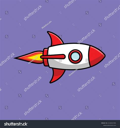 Rocket Spaceship Cartoon Vector Icon Illustration Stock Vector (Royalty ...