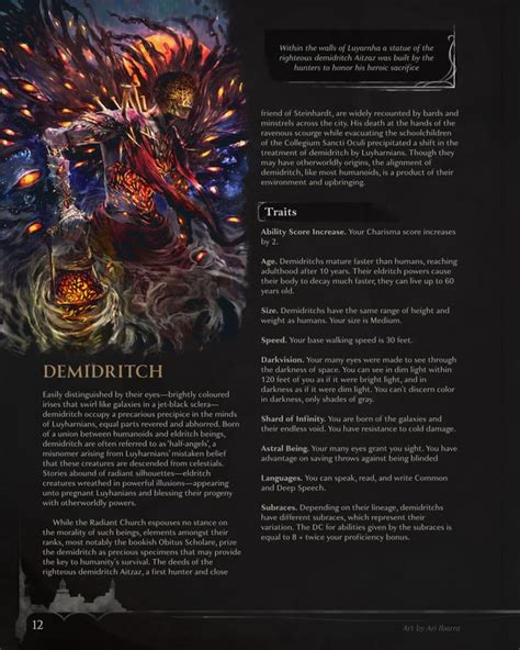 Demidritch A Race Of Eldritch Angels Wielding The Powers Of The