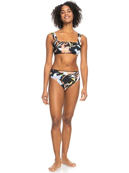 Womens Hibiscus Wave Bralette Bikini Top Roxy